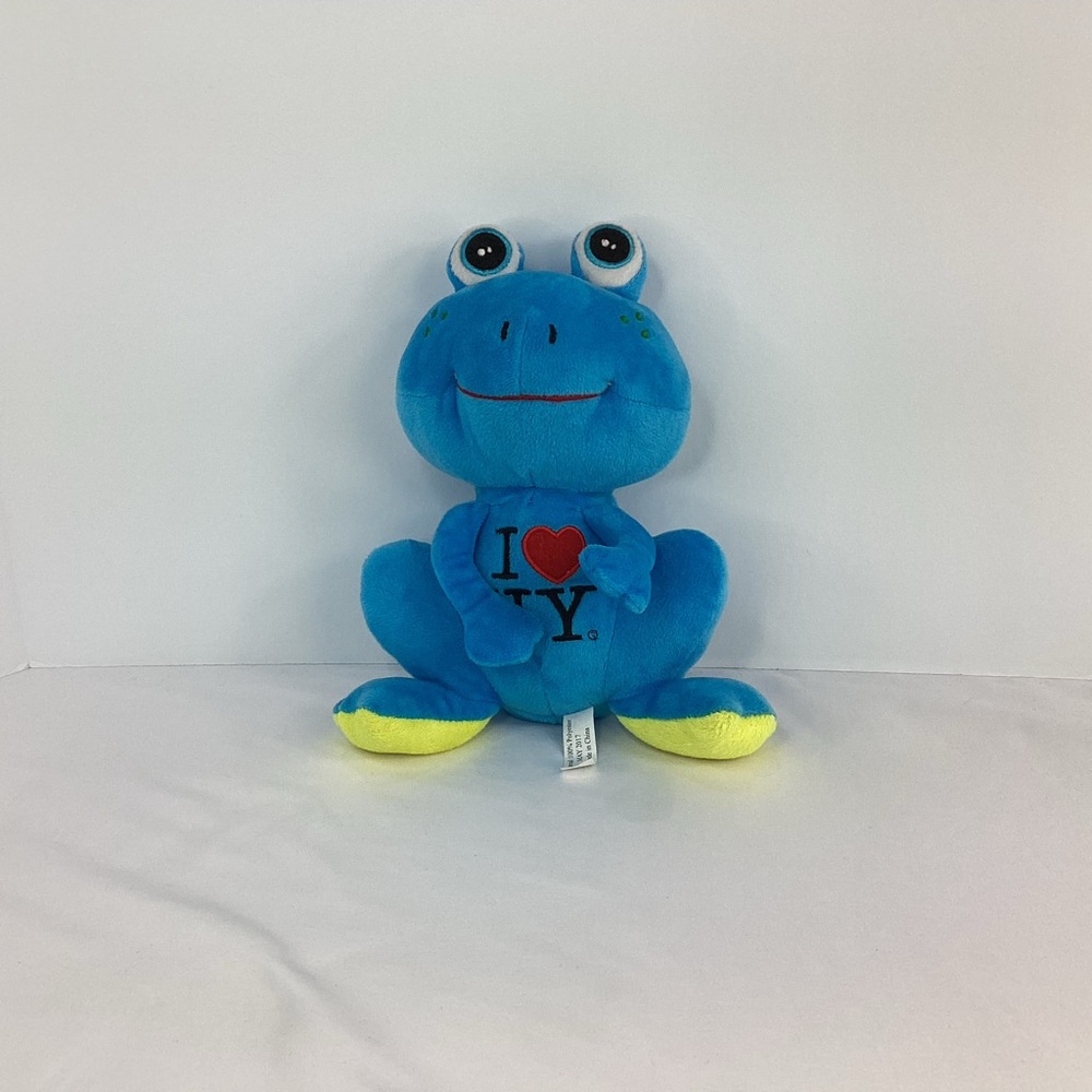 I ❤️ Love New York Blue Frog Plush New York State Department Of Economics Small - Picture 4 of 9